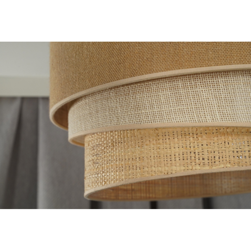Duolla - Kattovalo YUTE TRIO 1xE27/15W/230V halkaisija 45 cm ruskea/harmaa/beige