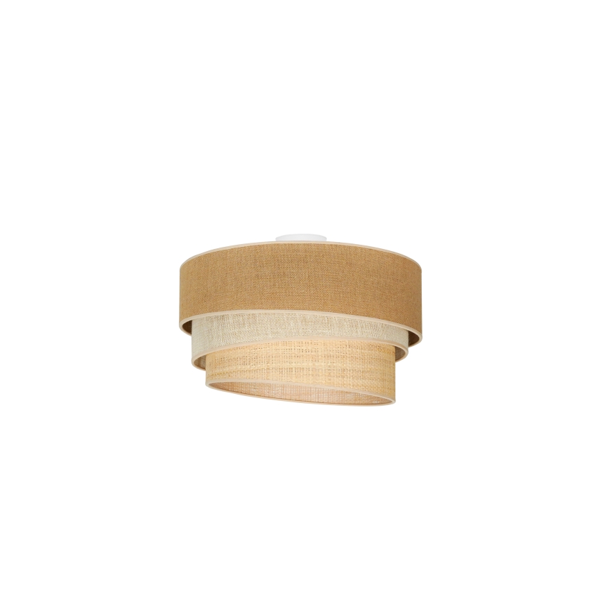 Duolla - Kattovalo YUTE TRIO 1xE27/15W/230V halkaisija 45 cm ruskea/harmaa/beige