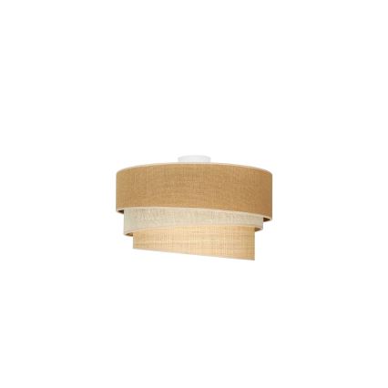 Duolla - Kattovalo YUTE TRIO 1xE27/15W/230V halkaisija 45 cm ruskea/harmaa/beige