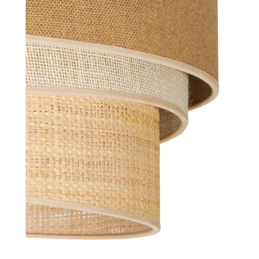 Duolla - Kattovalo YUTE TRIO 1xE27/15W/230V halkaisija 45 cm ruskea/harmaa/beige