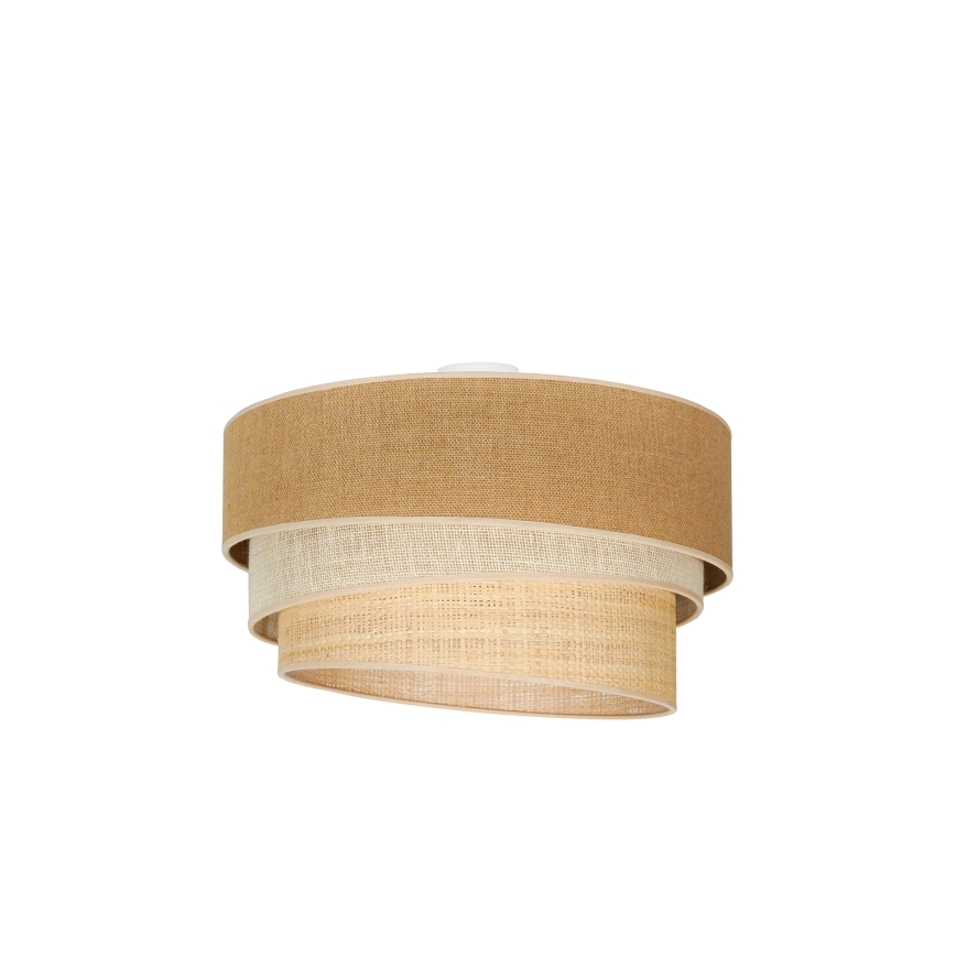 Duolla - Kattovalo YUTE TRIO 3xE27/15W/230V halkaisija 60 cm ruskea/harmaa/beige
