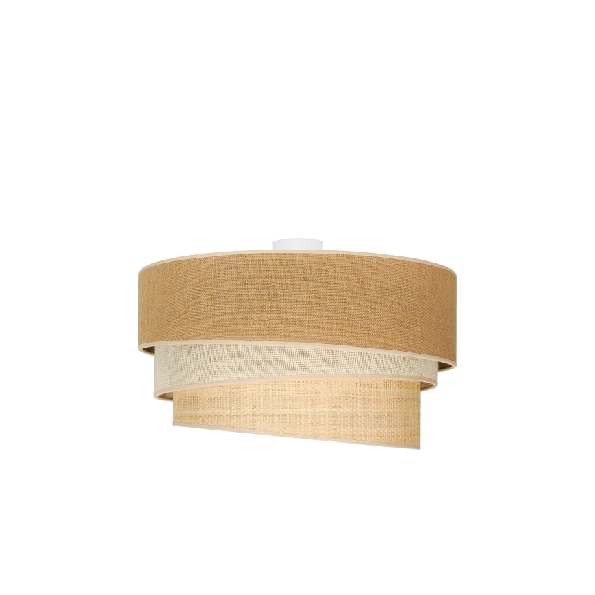 Duolla - Kattovalo YUTE TRIO 3xE27/15W/230V halkaisija 60 cm ruskea/harmaa/beige