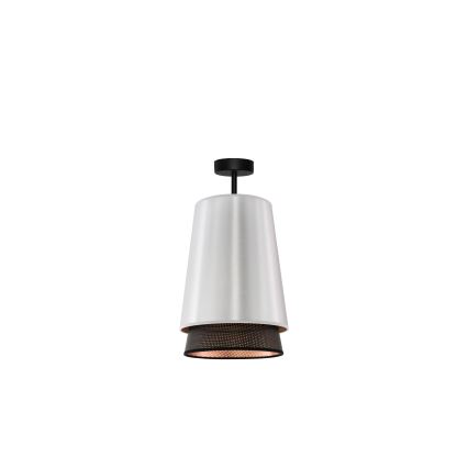 Duolla - Kiinteä kattokruunu BELL SHINY 1xE27/15W/230V halkaisija 25 cm hopea/musta
