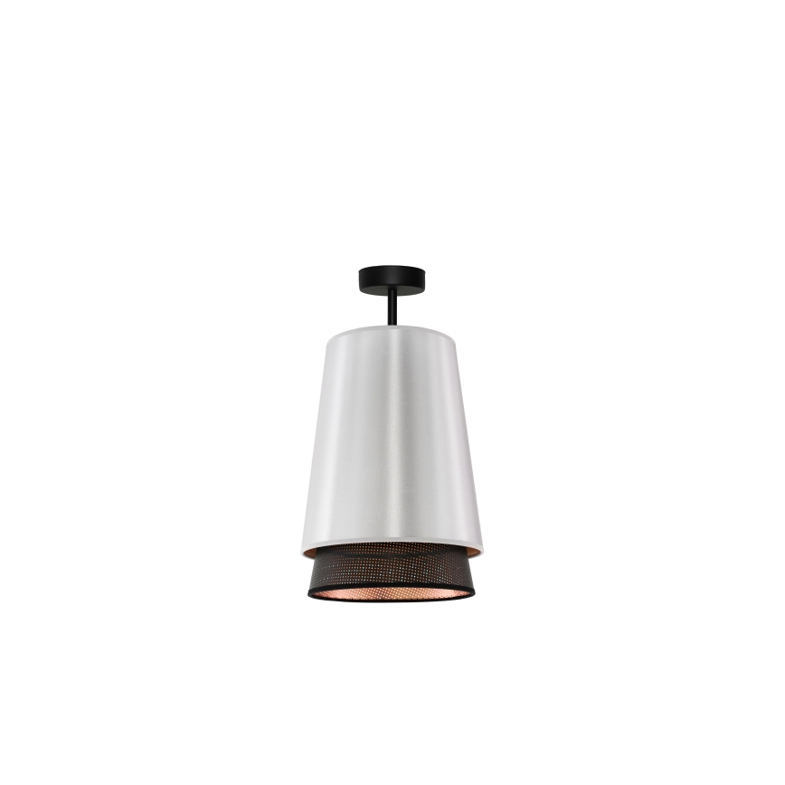 Duolla - Kiinteä kattokruunu BELL SHINY 1xE27/15W/230V halkaisija 25 cm hopea/musta