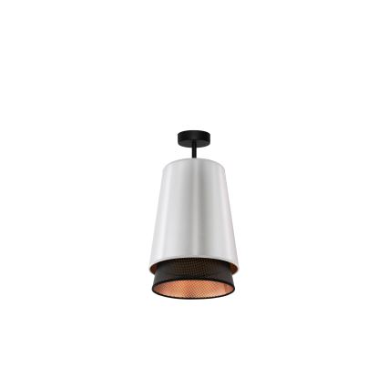 Duolla - Kiinteä kattokruunu BELL SHINY 1xE27/15W/230V halkaisija 25 cm hopea/musta