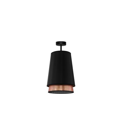 Duolla - Kiinteä kattokruunu BELL SHINY 1xE27/15W/230V halkaisija 25 cm musta/kupari