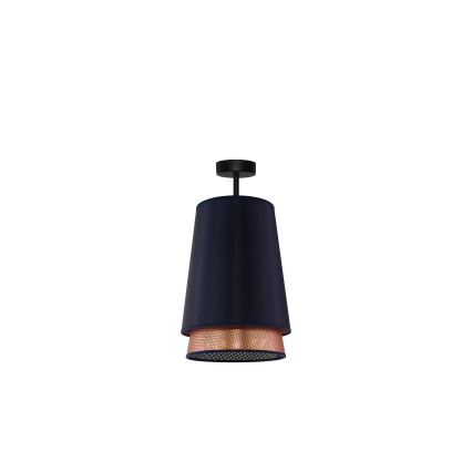Duolla - Kiinteä kattokruunu BELL SHINY 1xE27/15W/230V halkaisija 25 cm sininen/kupari