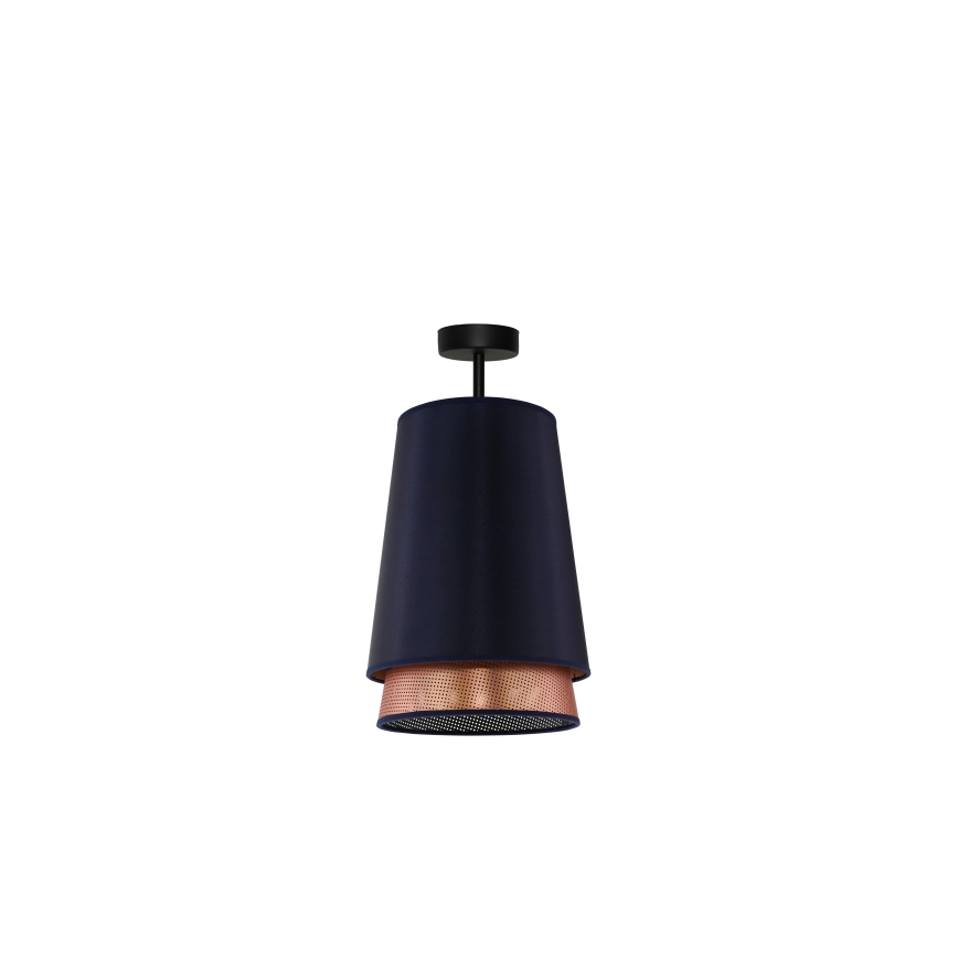 Duolla - Kiinteä kattokruunu BELL SHINY 1xE27/15W/230V halkaisija 25 cm sininen/kupari