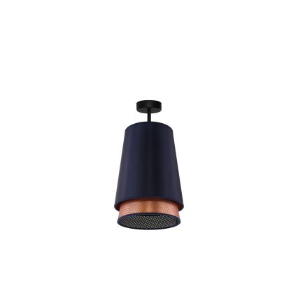 Duolla - Kiinteä kattokruunu BELL SHINY 1xE27/15W/230V halkaisija 25 cm sininen/kupari