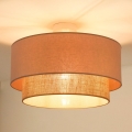 Duolla - Kiinteä kattokruunu  BOHO 1xE27/15W/230V halkaisija 45 cm beige/ruskea