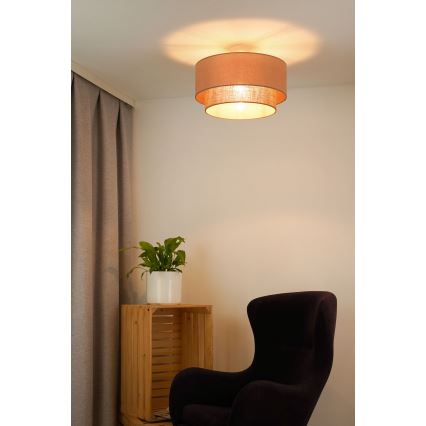 Duolla - Kiinteä kattokruunu  BOHO 1xE27/15W/230V halkaisija 45 cm beige/ruskea