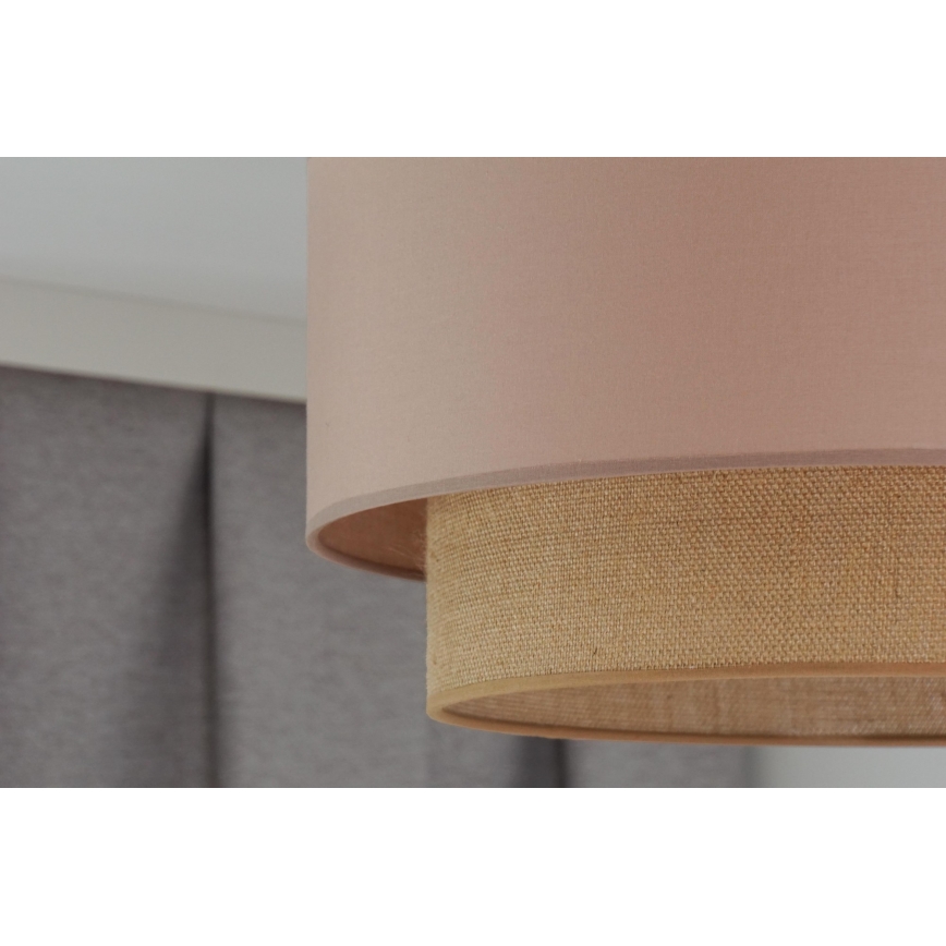Duolla - Kiinteä kattokruunu  BOHO 1xE27/15W/230V halkaisija 45 cm beige/ruskea