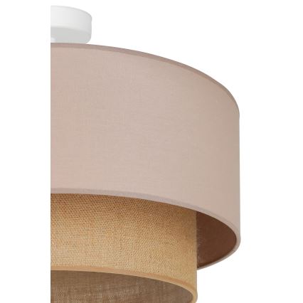 Duolla - Kiinteä kattokruunu  BOHO 1xE27/15W/230V halkaisija 45 cm beige/ruskea