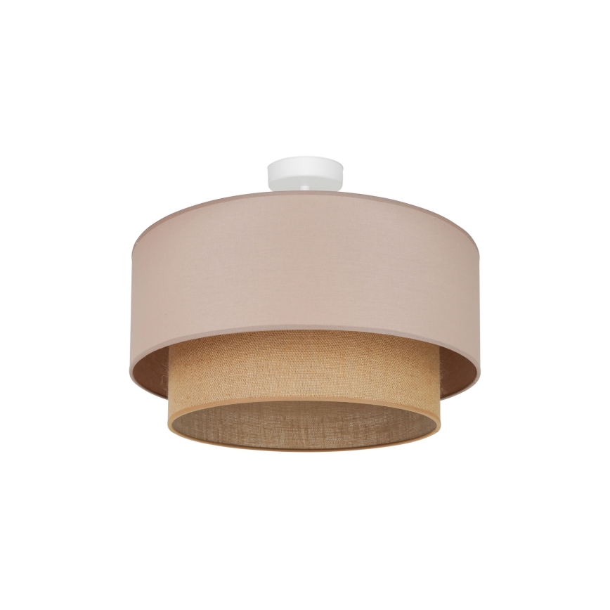 Duolla - Kiinteä kattokruunu  BOHO 1xE27/15W/230V halkaisija 45 cm beige/ruskea