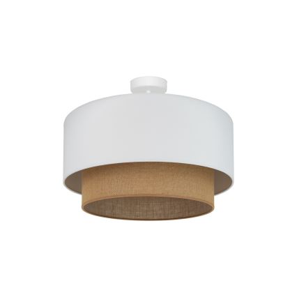 Duolla - Kiinteä kattokruunu  BOHO 1xE27/15W/230V halkaisija 45 cm valkoinen/ruskea