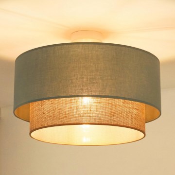Duolla - Kiinteä kattokruunu  BOHO 1xE27/15W/230V halkaisija 45 cm vihreä/ruskea