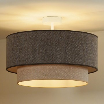 Duolla - Kiinteä kattokruunu BOHO ECO RECYCLING 1xE27/15W/230V halkaisija 45 cm ruskea/kerma