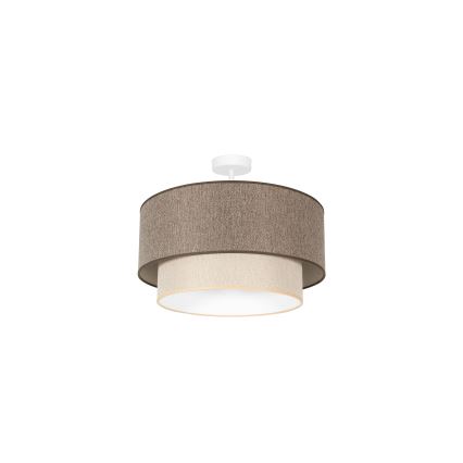 Duolla - Kiinteä kattokruunu BOHO ECO RECYCLING 1xE27/15W/230V halkaisija 45 cm ruskea/kerma
