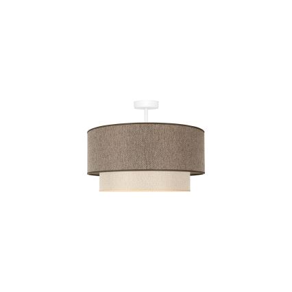 Duolla - Kiinteä kattokruunu BOHO ECO RECYCLING 1xE27/15W/230V halkaisija 45 cm ruskea/kerma