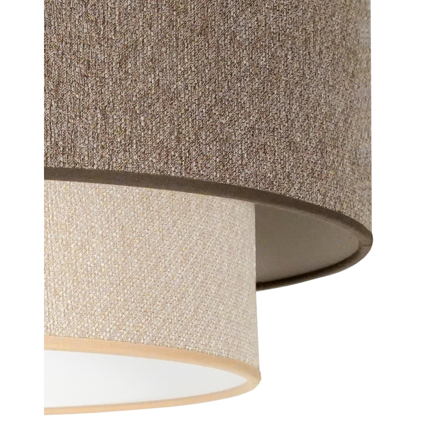 Duolla - Kiinteä kattokruunu BOHO ECO RECYCLING 1xE27/15W/230V halkaisija 45 cm ruskea/kerma