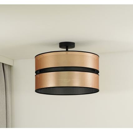 Duolla - Kiinteä kattokruunu COPPER SHINY 1xE27/15W/230V halkaisija 40 cm kupari/musta