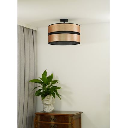 Duolla - Kiinteä kattokruunu COPPER SHINY 1xE27/15W/230V halkaisija 40 cm kupari/musta
