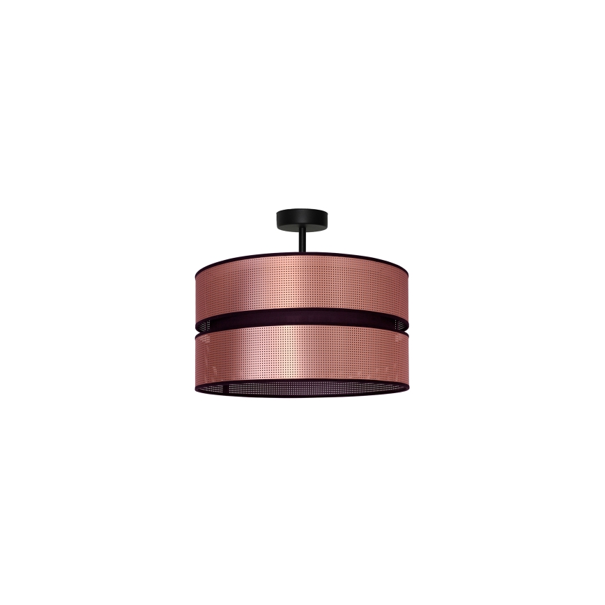 Duolla - Kiinteä kattokruunu COPPER SHINY 1xE27/15W/230V halkaisija 40 cm kupari/musta
