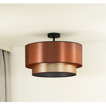 Duolla - Kiinteä kattokruunu COPPER SHINY 1xE27/15W/230V halkaisija 45 cm kupari