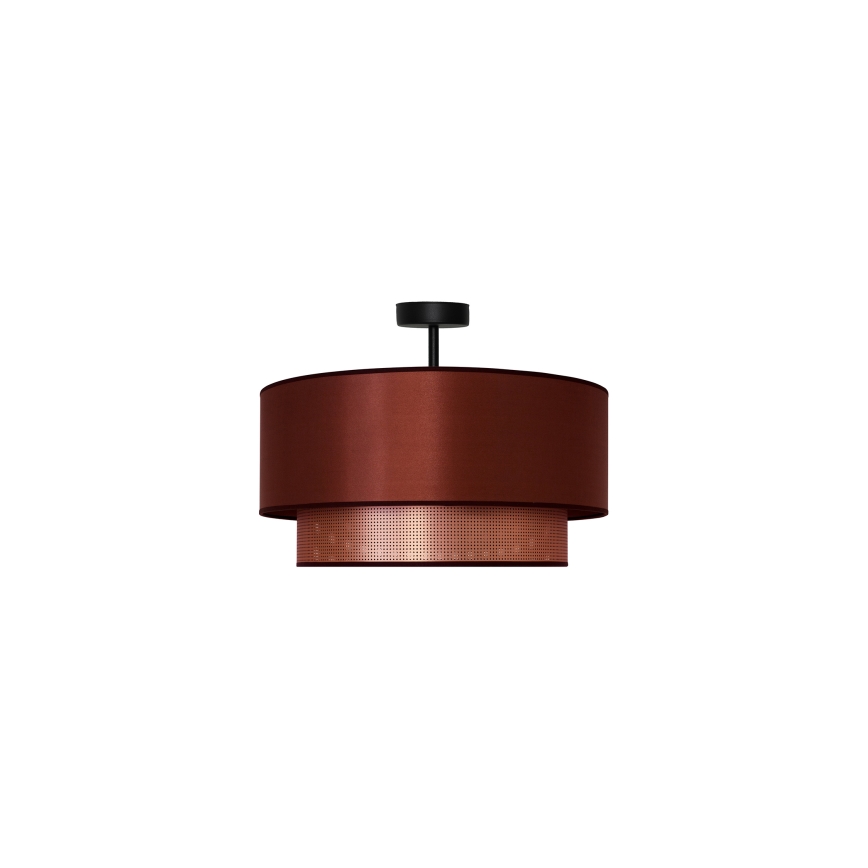Duolla - Kiinteä kattokruunu COPPER SHINY 1xE27/15W/230V halkaisija 45 cm kupari