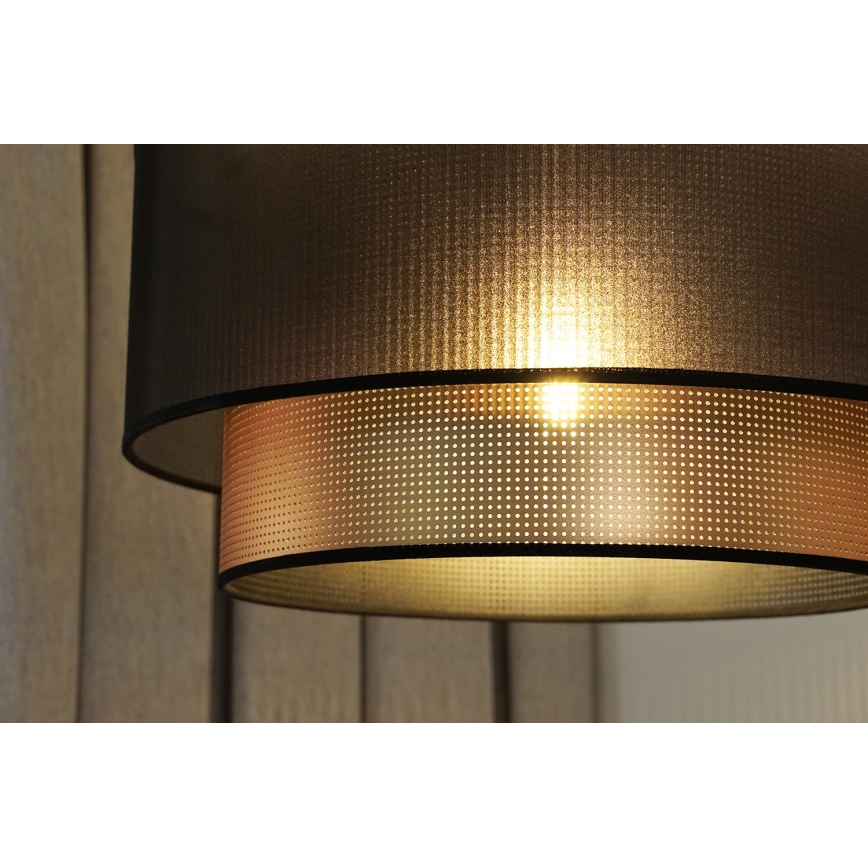 Duolla - Kiinteä kattokruunu COPPER SHINY 1xE27/15W/230V halkaisija 45 cm ruskea/kupari