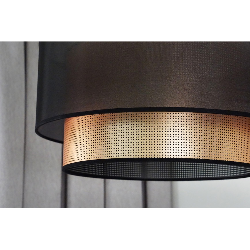 Duolla - Kiinteä kattokruunu COPPER SHINY 1xE27/15W/230V halkaisija 45 cm ruskea/kupari