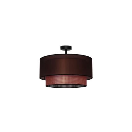 Duolla - Kiinteä kattokruunu COPPER SHINY 1xE27/15W/230V halkaisija 45 cm ruskea/kupari