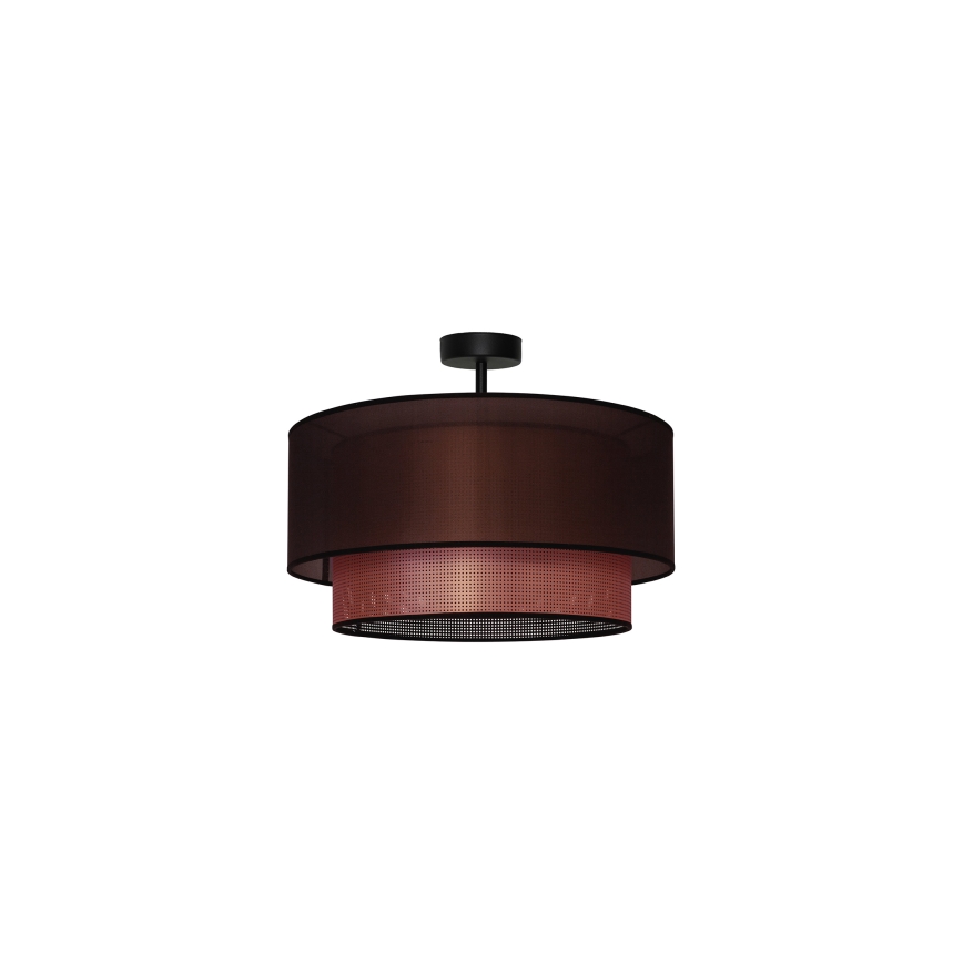 Duolla - Kiinteä kattokruunu COPPER SHINY 1xE27/15W/230V halkaisija 45 cm ruskea/kupari