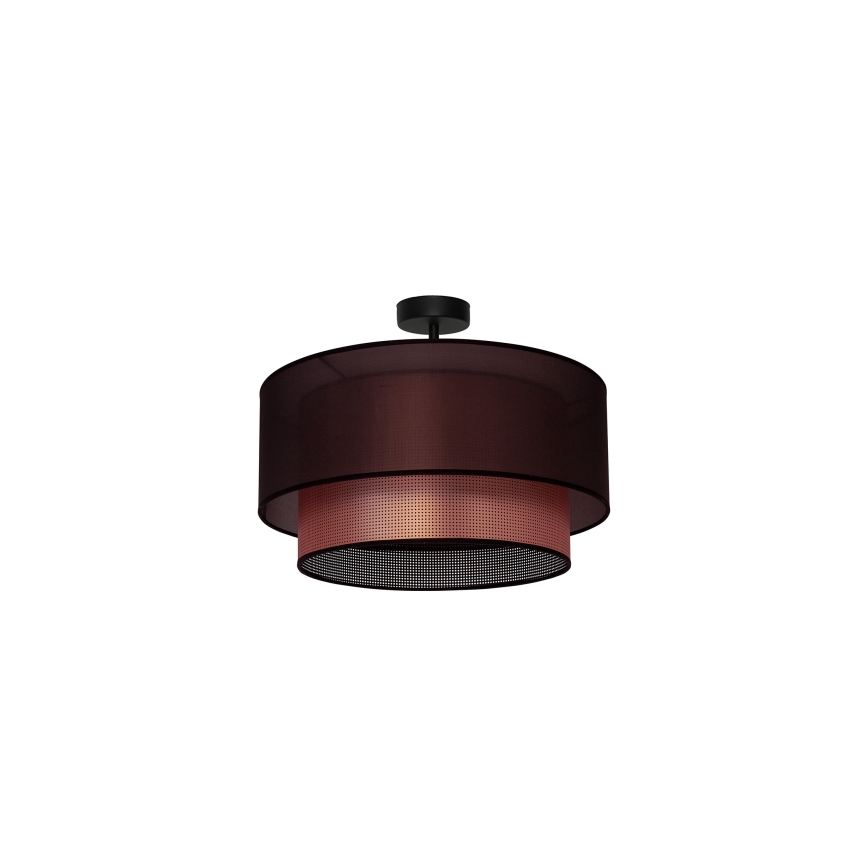Duolla - Kiinteä kattokruunu COPPER SHINY 1xE27/15W/230V halkaisija 45 cm ruskea/kupari