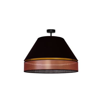 Duolla - Kiinteä kattokruunu COPPER SHINY 1xE27/15W/230V halkaisija 60 cm musta/kupari