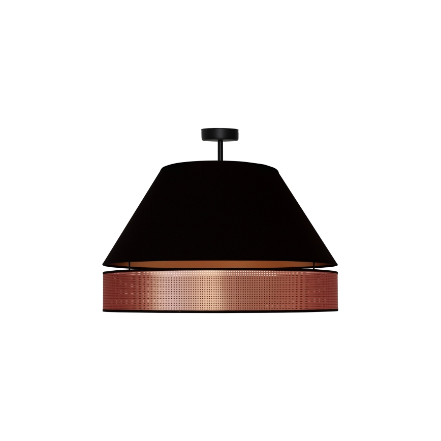 Duolla - Kiinteä kattokruunu COPPER SHINY 1xE27/15W/230V halkaisija 60 cm musta/kupari