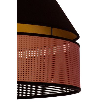 Duolla - Kiinteä kattokruunu COPPER SHINY 1xE27/15W/230V halkaisija 60 cm musta/kupari
