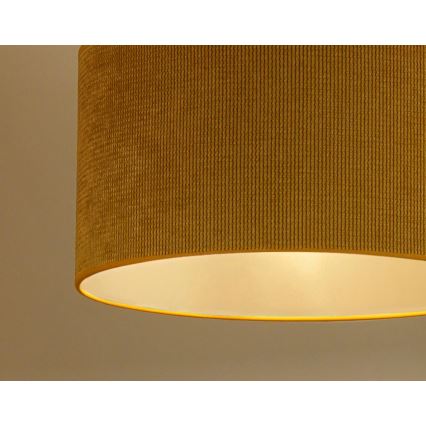 Duolla - Kiinteä kattokruunu CORDUROY 1xE27/15W/230V halkaisija 40 cm keltainen