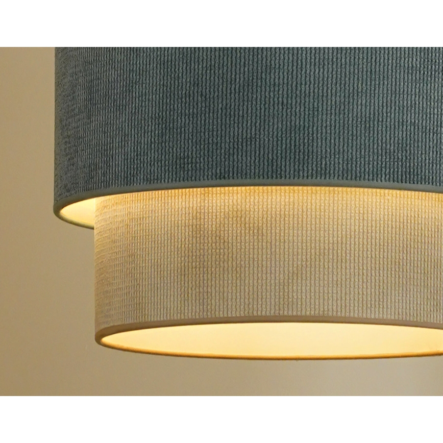 Duolla - Kiinteä kattokruunu CORDUROY 1xE27/15W/230V halkaisija 40 cm sininen/beige