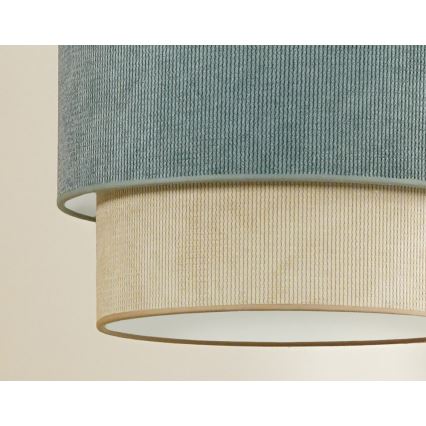 Duolla - Kiinteä kattokruunu CORDUROY 1xE27/15W/230V halkaisija 40 cm sininen/beige