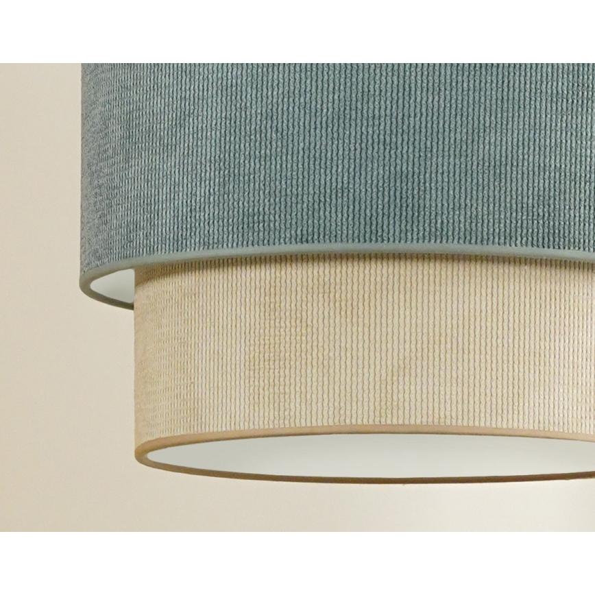 Duolla - Kiinteä kattokruunu CORDUROY 1xE27/15W/230V halkaisija 40 cm sininen/beige