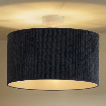 Duolla - Kiinteä kattokruunu CORDUROY 1xE27/15W/230V halkaisija 40 cm tummansininen
