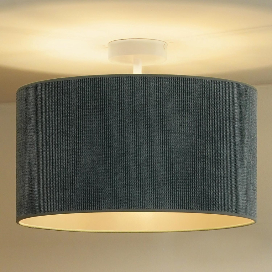 Duolla - Kiinteä kattokruunu CORDUROY 1xE27/15W/230V halkaisija 40 cm vaaleansininen
