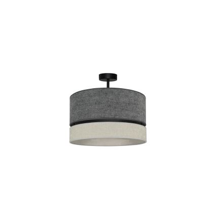 Duolla - Kiinteä kattokruunu DOUBLE 1xE27/15W/230V halkaisija 40 cm harmaa