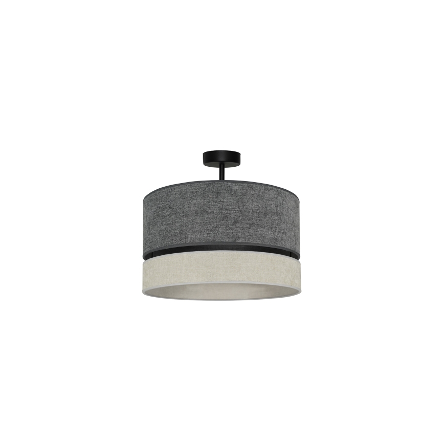 Duolla - Kiinteä kattokruunu DOUBLE 1xE27/15W/230V halkaisija 40 cm harmaa