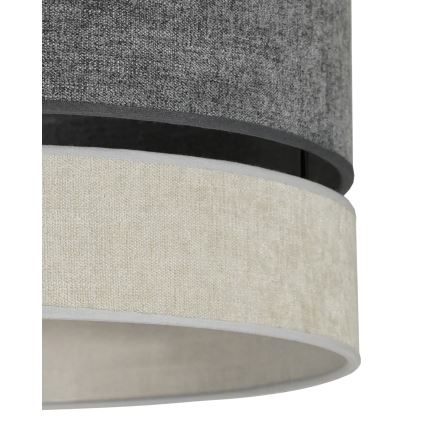 Duolla - Kiinteä kattokruunu DOUBLE 1xE27/15W/230V halkaisija 40 cm harmaa