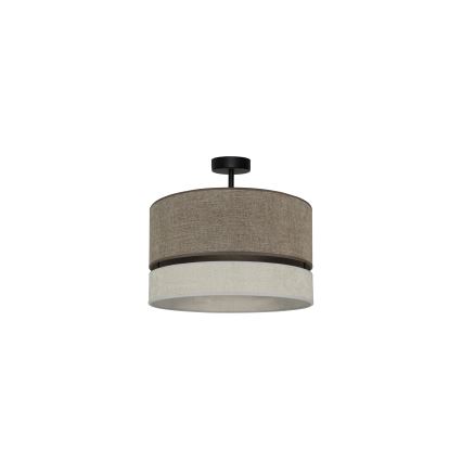 Duolla - Kiinteä kattokruunu DOUBLE 1xE27/15W/230V halkaisija 40 cm ruskea/harmaa