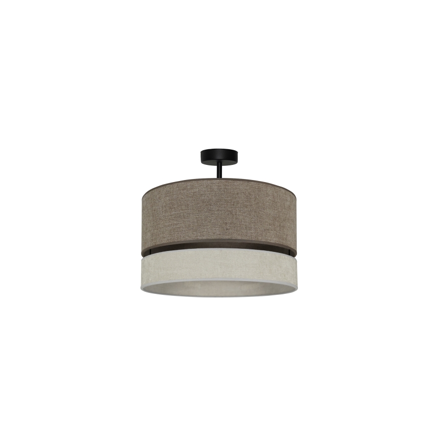 Duolla - Kiinteä kattokruunu DOUBLE 1xE27/15W/230V halkaisija 40 cm ruskea/harmaa