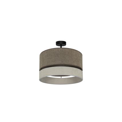 Duolla - Kiinteä kattokruunu DOUBLE 1xE27/15W/230V halkaisija 40 cm ruskea/harmaa