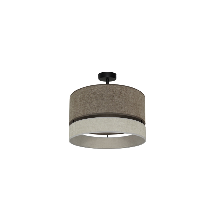 Duolla - Kiinteä kattokruunu DOUBLE 1xE27/15W/230V halkaisija 40 cm ruskea/harmaa
